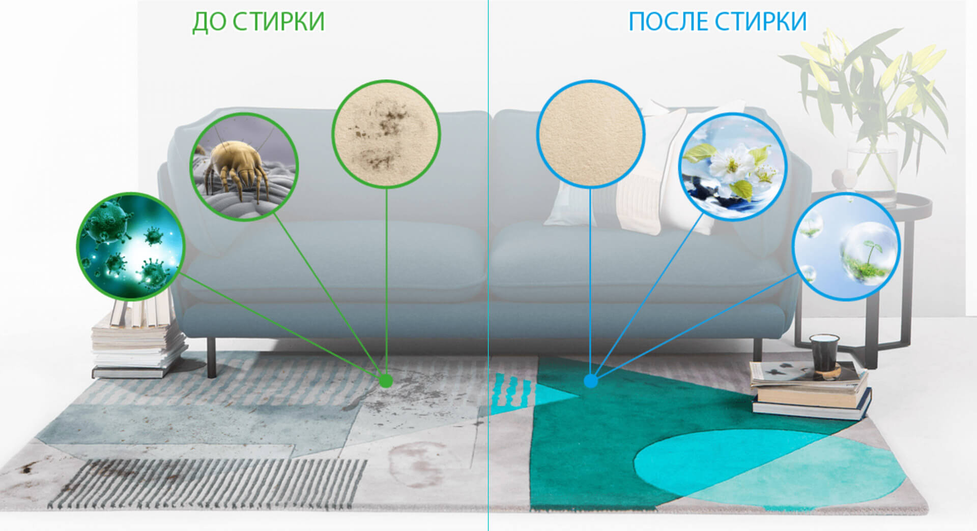 Идеально чистый ковер после обработки в MultiClean